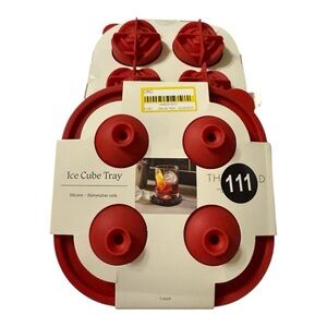 Set of 2 Threshold Silicone Rose Ice Cube Trays – Red